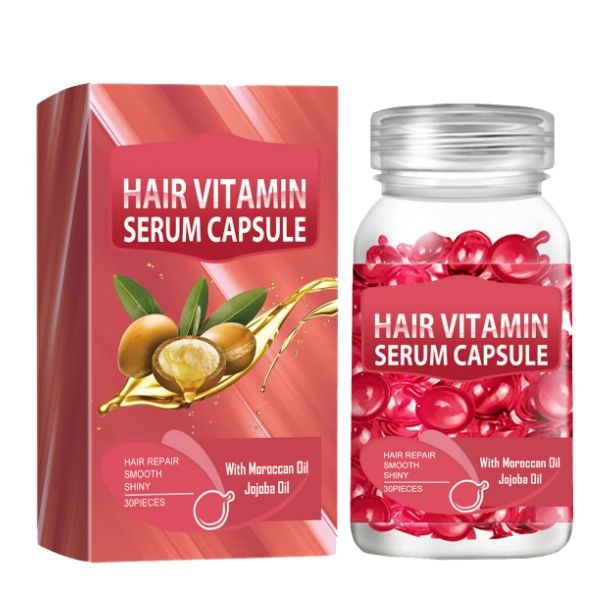 3QUEENS Hair Serum Capsules – Argan & Jojoba Oil for Repair, Smooth & Silky Hair