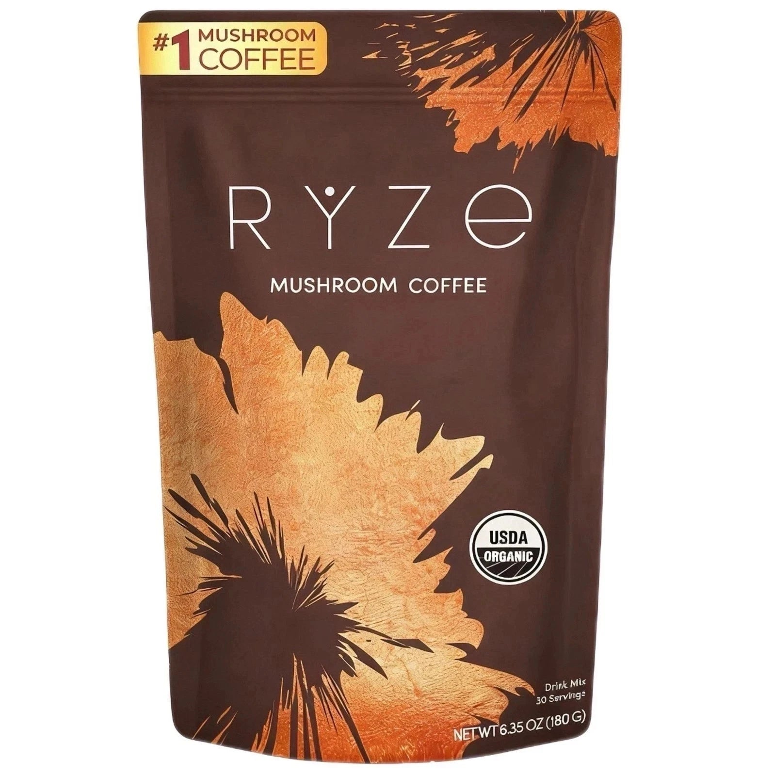 RYZE Mushroom Coffee 30 Servings | Organic Energy, Focus & Gut Health Blend
