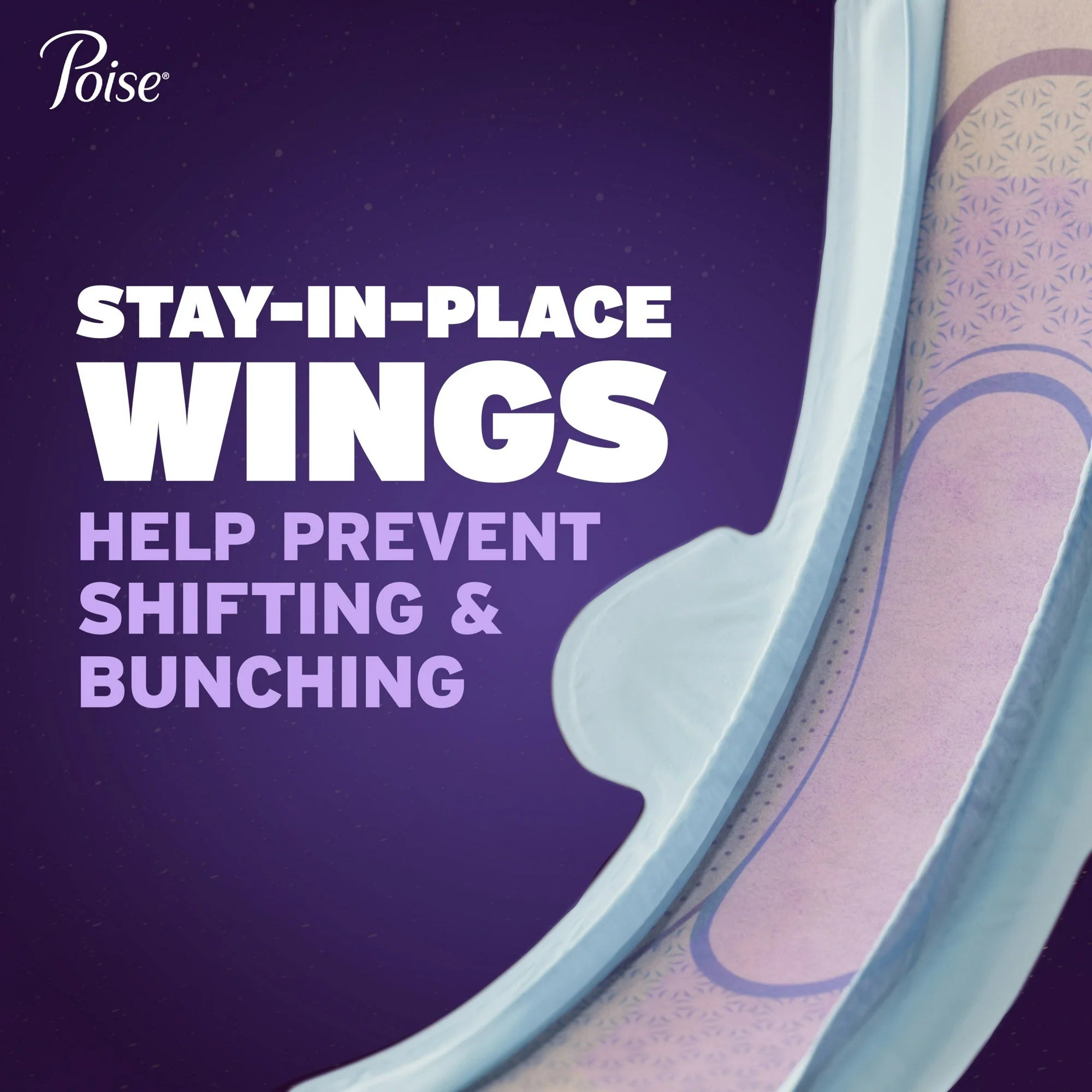 Poise Overnight Ultra Thin Pads – 20 Count