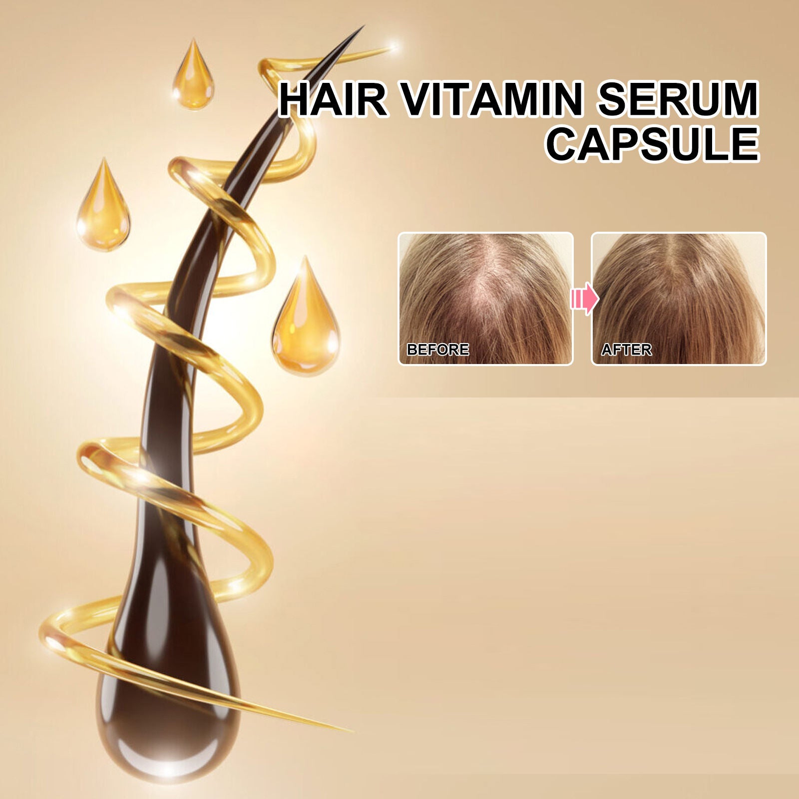 3QUEENS Hair Serum Capsules – Argan & Jojoba Oil for Repair, Smooth & Silky Hair