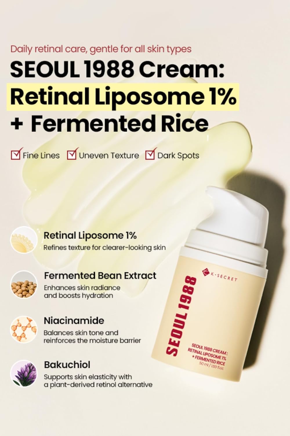 K-SECRET SEOUL 1988 Retinal Cream 50ml
