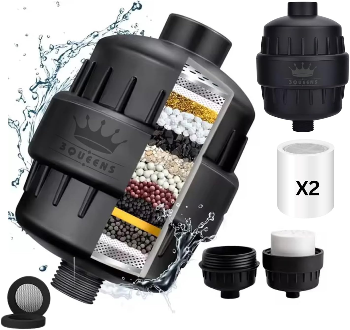 3QUEENS Universal Shower Filter – Skin & Hair Care