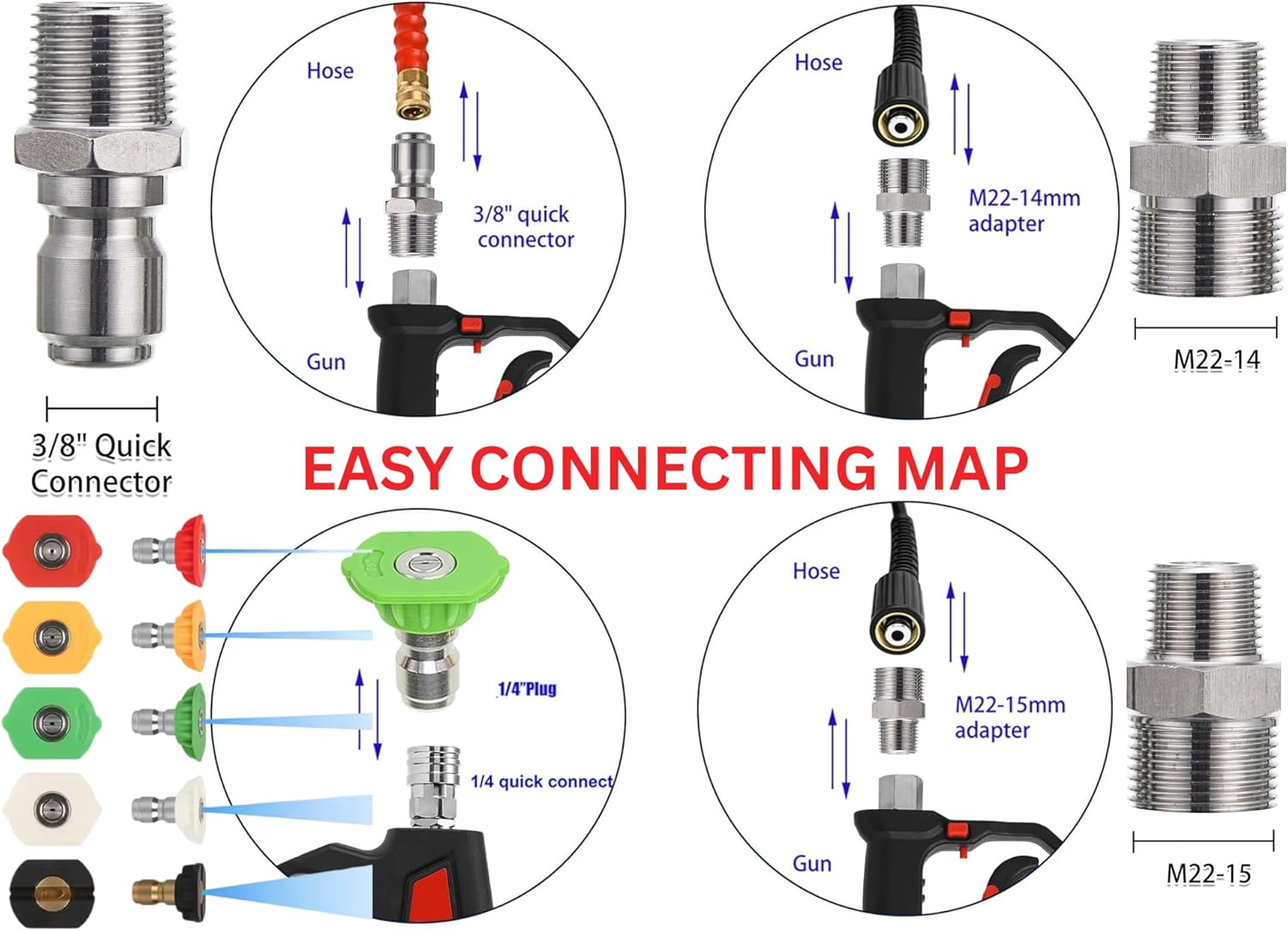 3QUEENS High Pressure Washer Gun – 5000 PSI