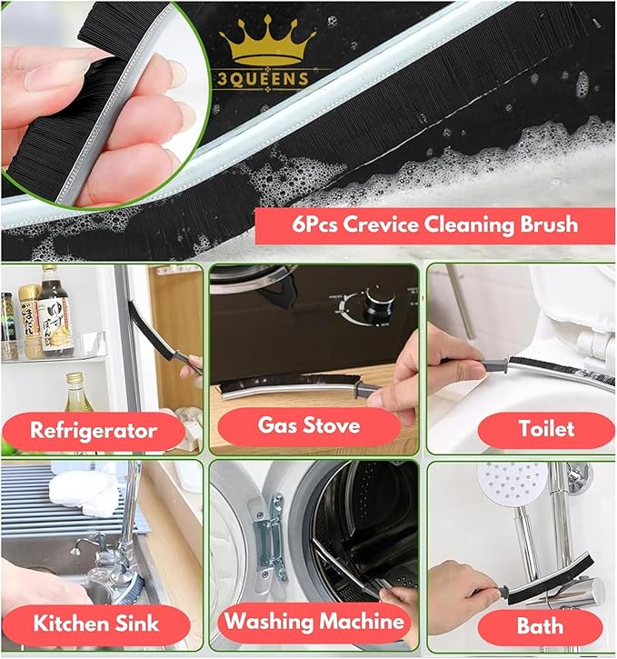 6Pcs Crevice Cleaning Brush Set – Home & Kitchen