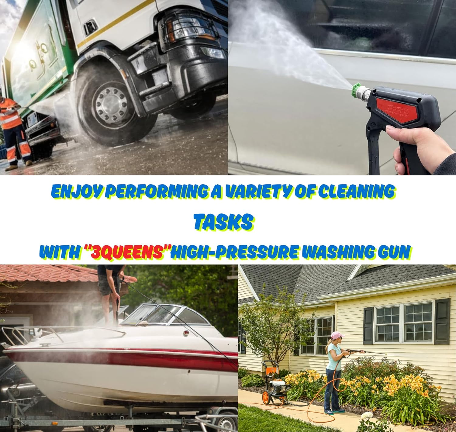 3QUEENS High Pressure Washer Gun – 5000 PSI