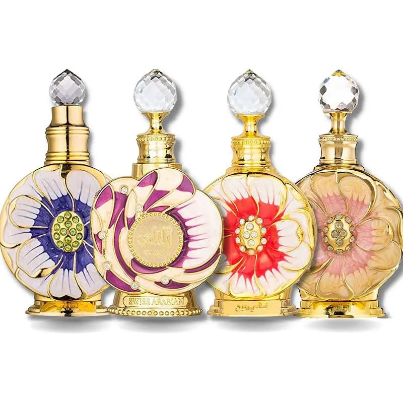 Swiss Arabian Layali Rouge - Long Lasting Oud & Floral Perfume Oil - 0.5 oz