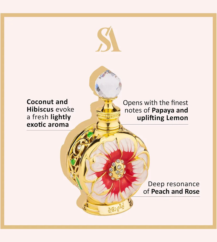 Swiss Arabian Layali Rouge - Long Lasting Oud & Floral Perfume Oil - 0.5 oz