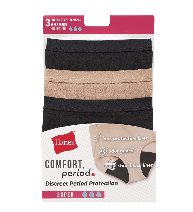Hanes Women’s Period Underwear 3-Pack