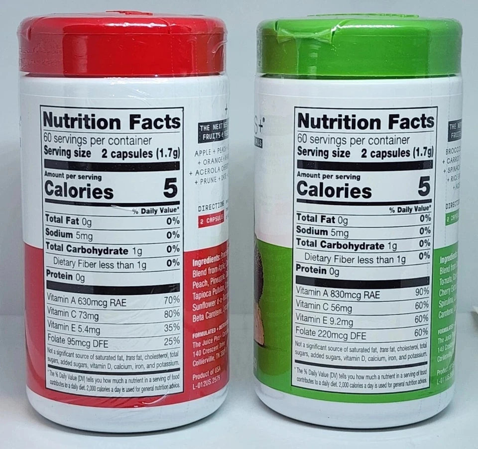 Juice Plus+ Fruit & Vegetable Blend 240 Capsules | 2-Month Supply | Exp. 01/2027
