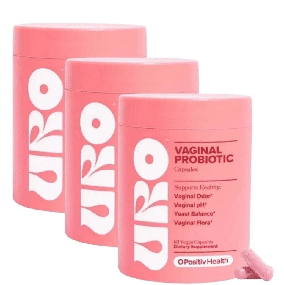URO O Positiv Vaginal Probiotics + Prebiotic for Women 3 Pack | pH Balance Supply
