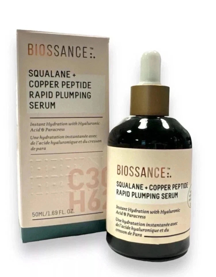 Biossance Squalane + Copper Peptide Rapid Plumping Serum 1.69 fl oz / 50ml | New