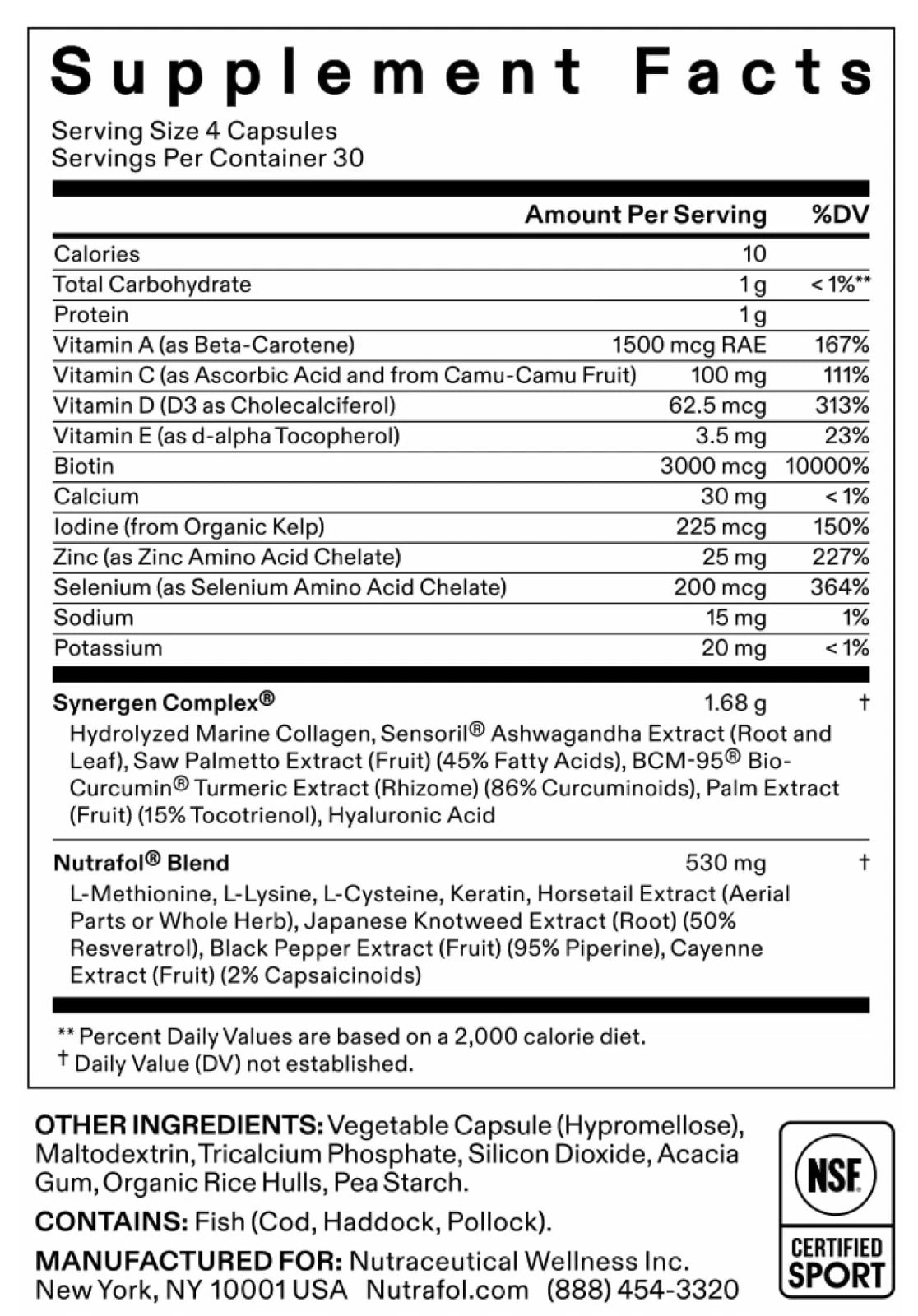 Nutrafol Women Hair Growth Supplement 6-Month Supply | Ex