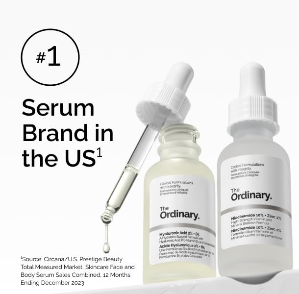 The Ordinary Hyaluronic Acid 2% + B5 with Ceramides Hydration Serum | Plumper, Smoother Skin | New