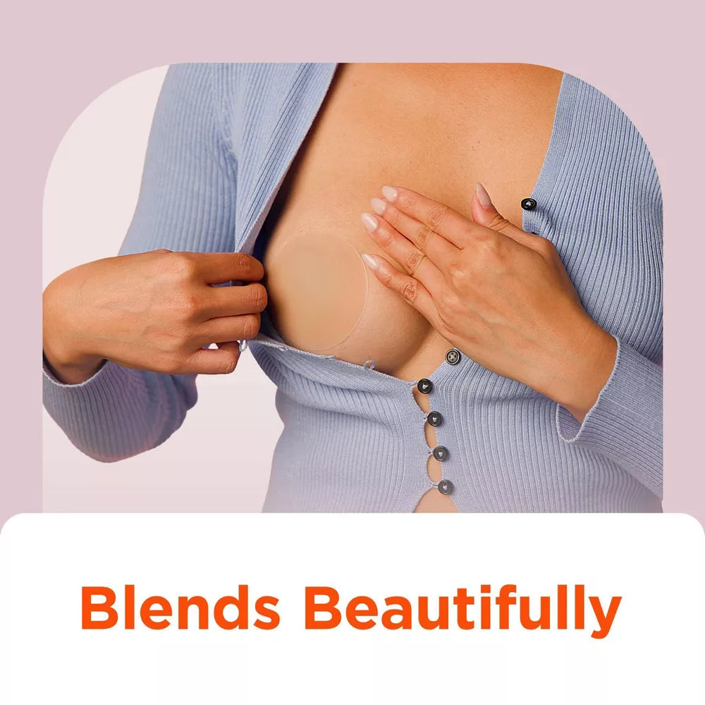 Nips by Nippies Women's Reusable Adhesive Nipple Covers | Cream | A-C Cup | New