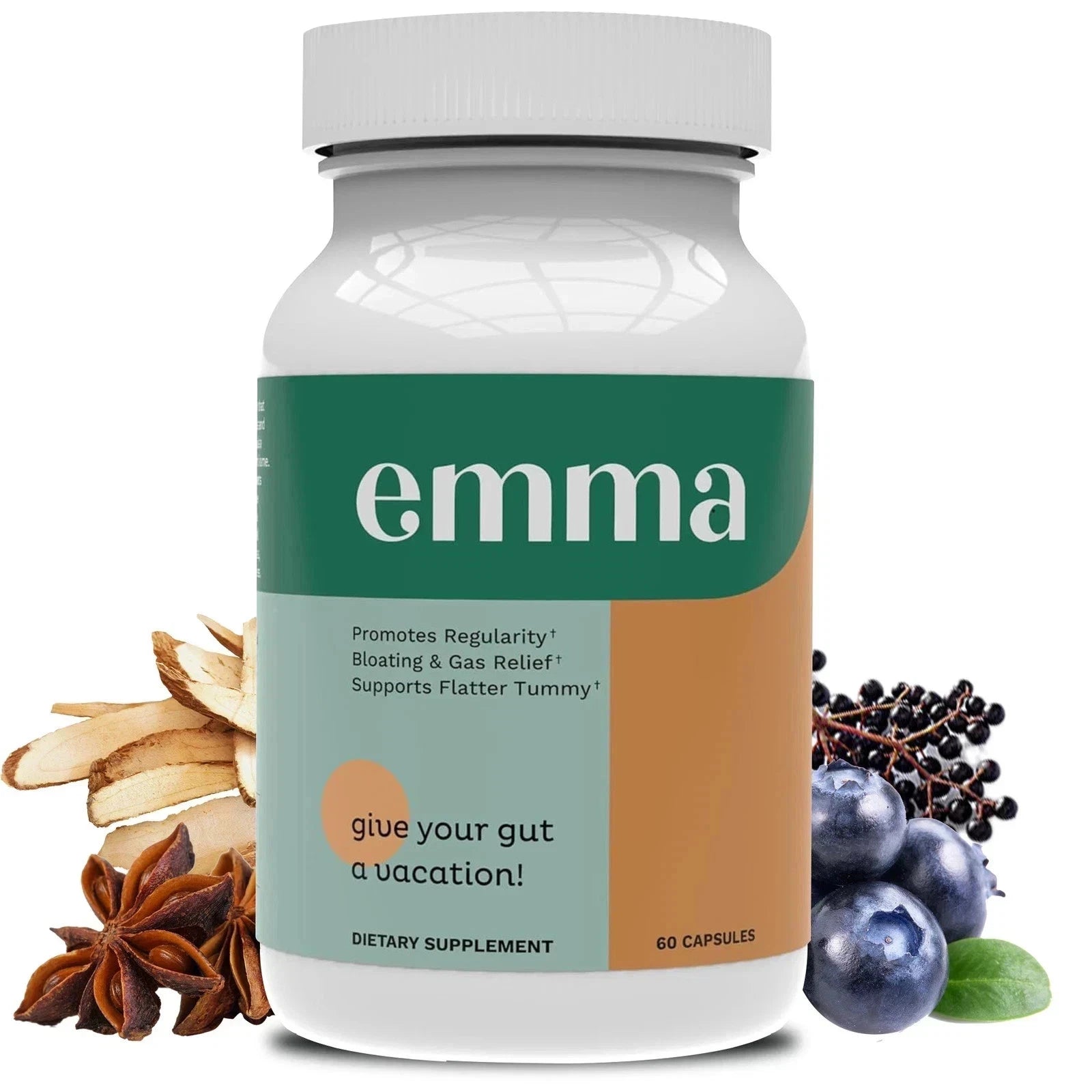 Emma Gut Health Supplement 60 Capsules | Digestive & Gut Health Support