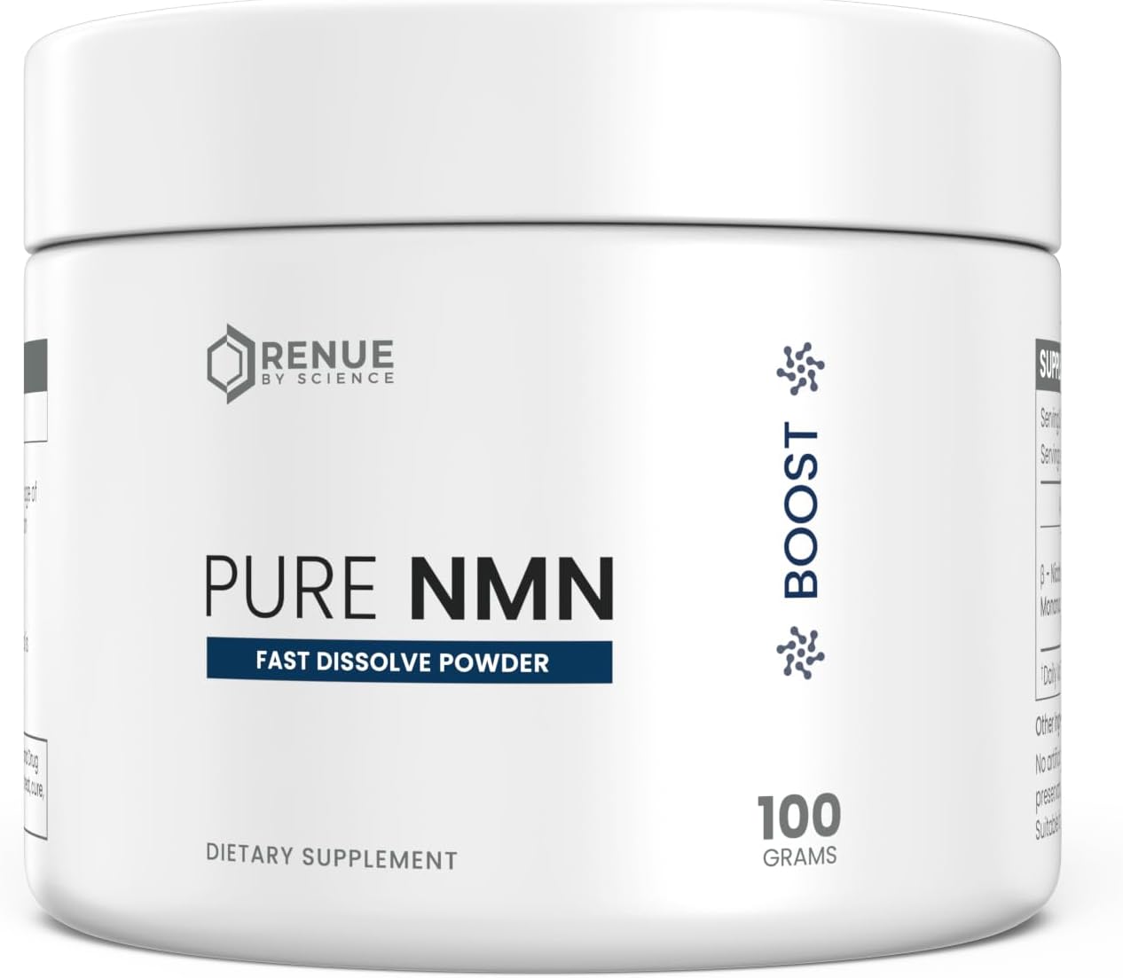Renue By Science NMN Powder 100g | 500mg Nicotinamide Mononucleotide per Serving | USA Made | New