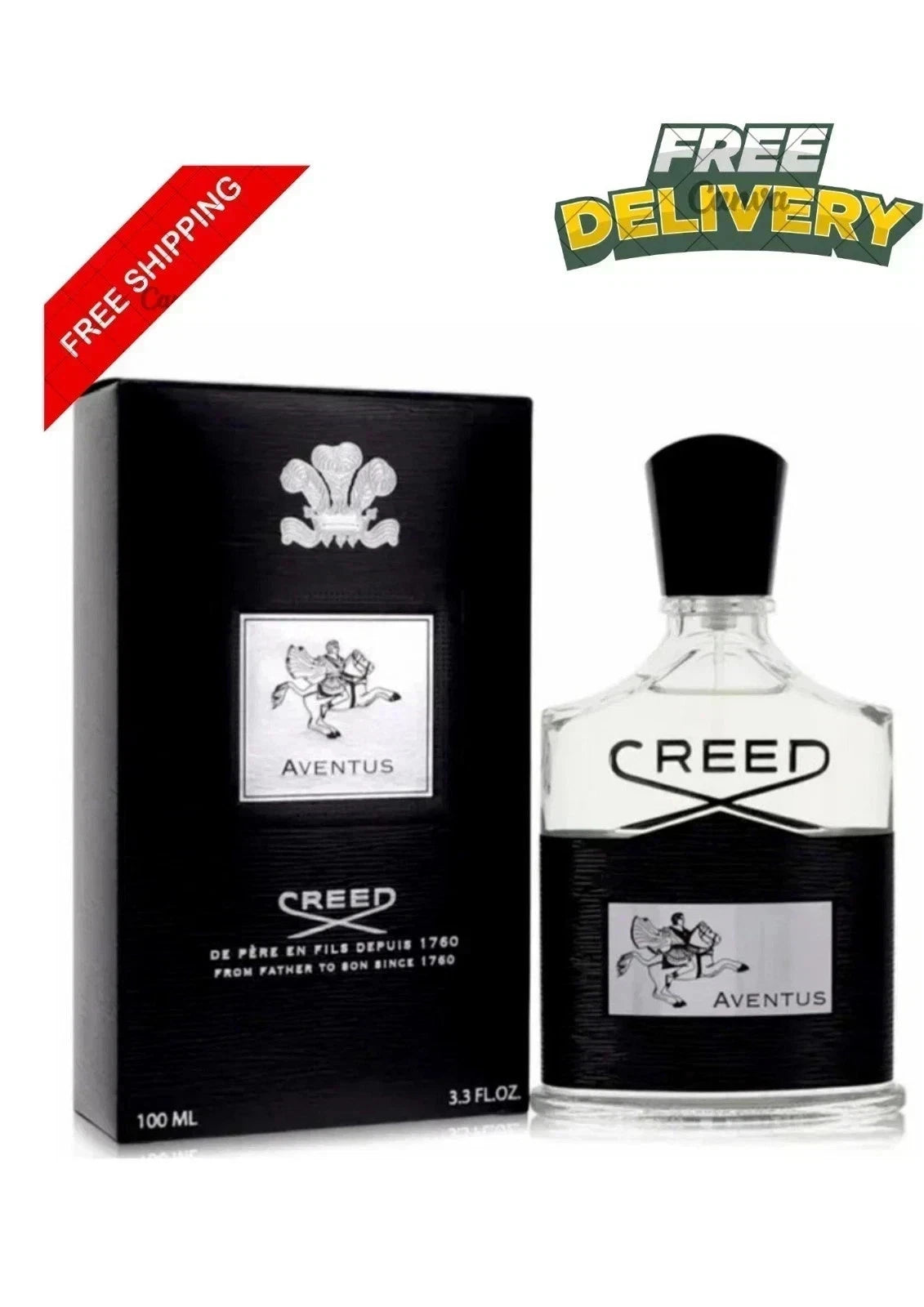 Aventus by Creed, 3.3 oz Spray for Men Tester 100ml