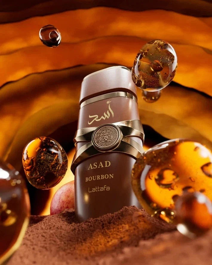 Lattafa Asad Bourbon Eau de Parfum Spray for Men 3.4 oz (100ml)