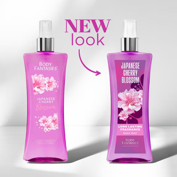 Body Fantasies Signature Japanese Cherry Blossom Body Spray for Women, 3.2 fl oz