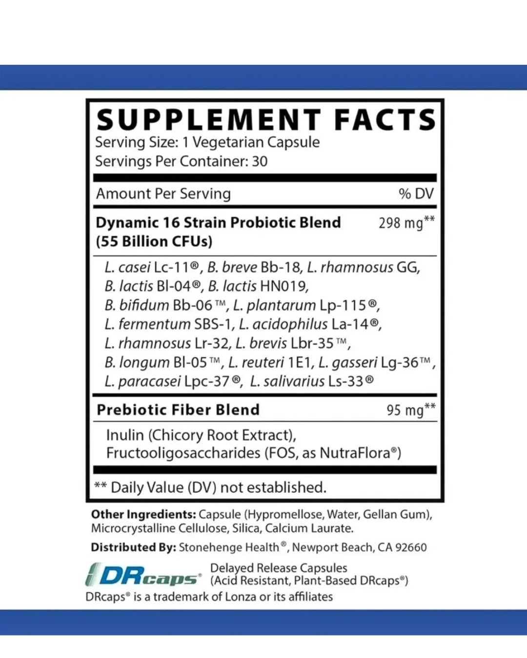 Stonehenge Health Dynamic Biotics Probiotic 30 Capsules | Digestive & Immune Support